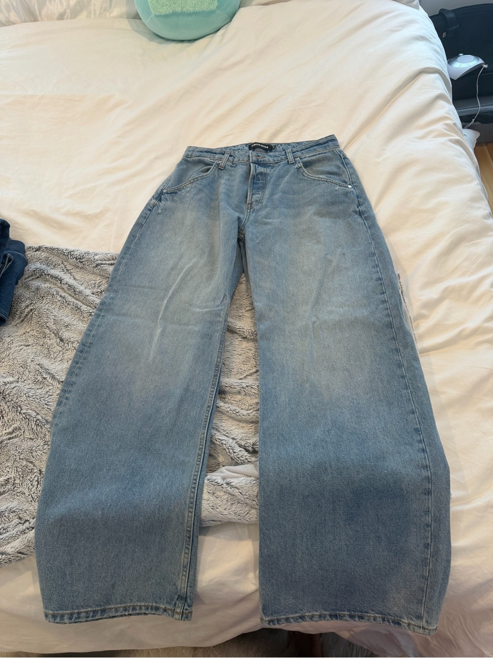 EB Denim Light Blue Wide Leg Jeans